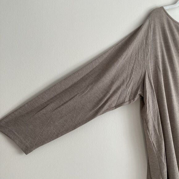 Lands End Womens Sweater Blouse Split Back Size 3X Beige Soft Lightweight - Picture 4 of 10